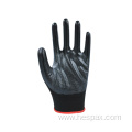 Hespax Seamless Nylon Oil Proof Nitrile Dipped Gloves